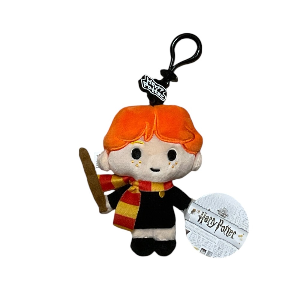 Harry Potter Plush Keychain Ron Weasley Bag Clip Embroidered Eyes New With Tags